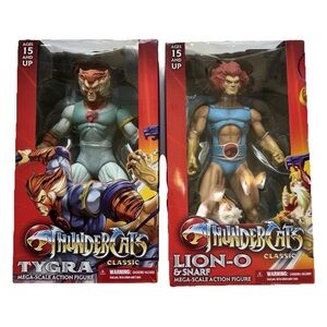 2016 Mezco Thundercats Tygra Lion-O Snarf Mega Scale Figures Lot Sealed MIB 14”